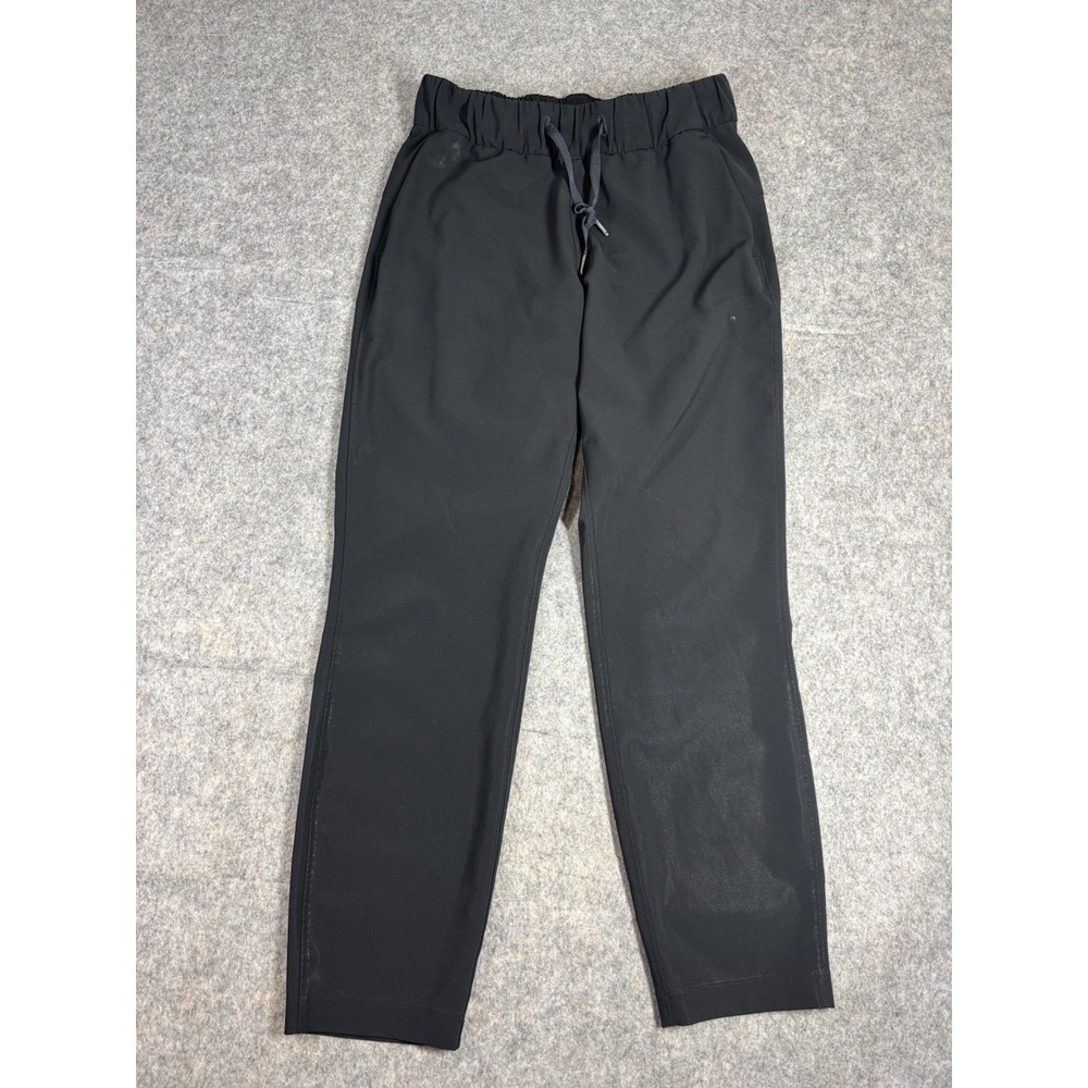 Lululemon Women's 4 26" On The Fly Pant Black LW5AHOS Tapered Leg Jogger SEE